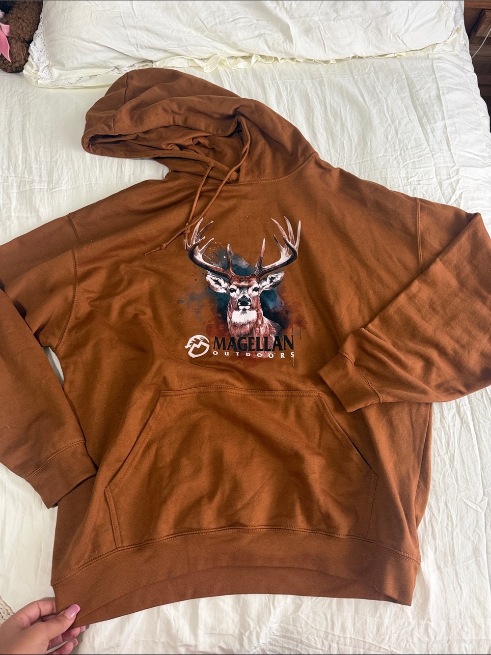 Magellan Outdoors Men's Rust Brown Deer Graphic Hoodie
